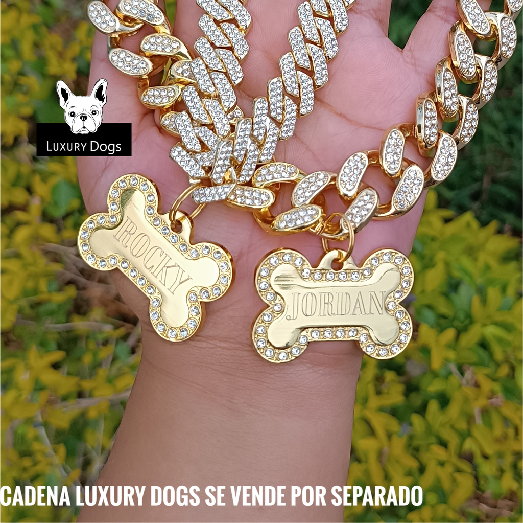 placas de identificación de lujo para perros luxury dogs